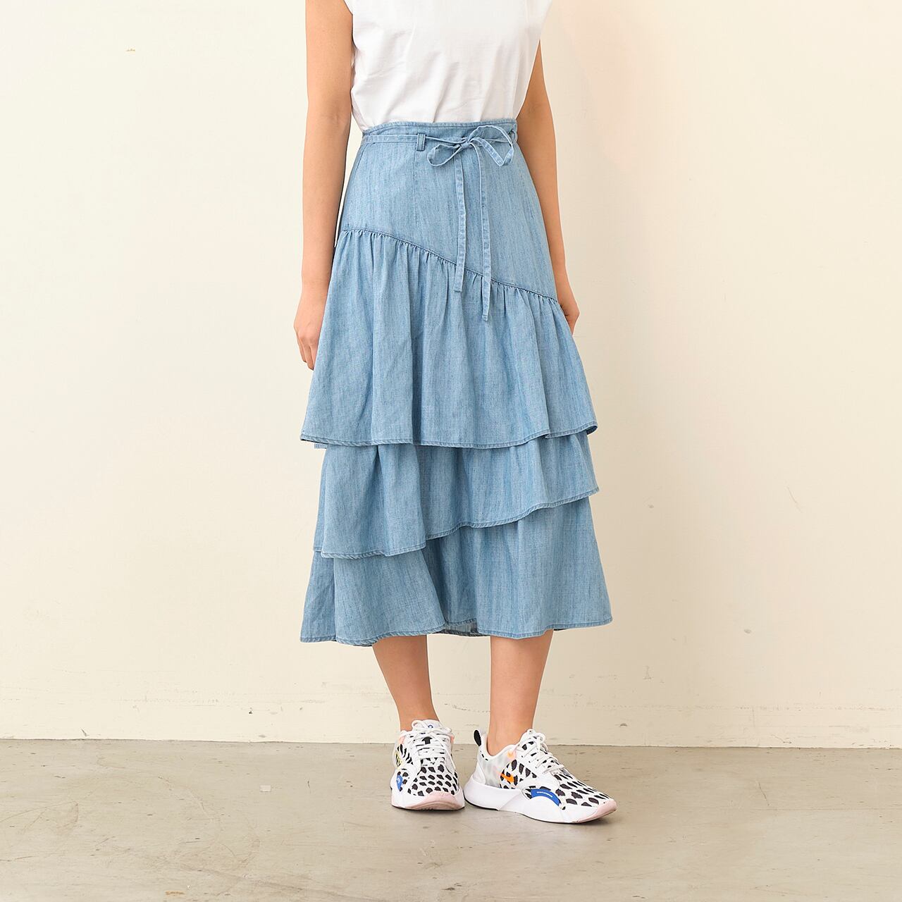 RANDOM TIERED SKIRT/ランダムティアードスカート_5194015