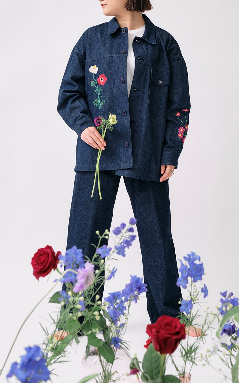 maegamimamiiイラスト刺繍/SHIRTS JACKET_5198091